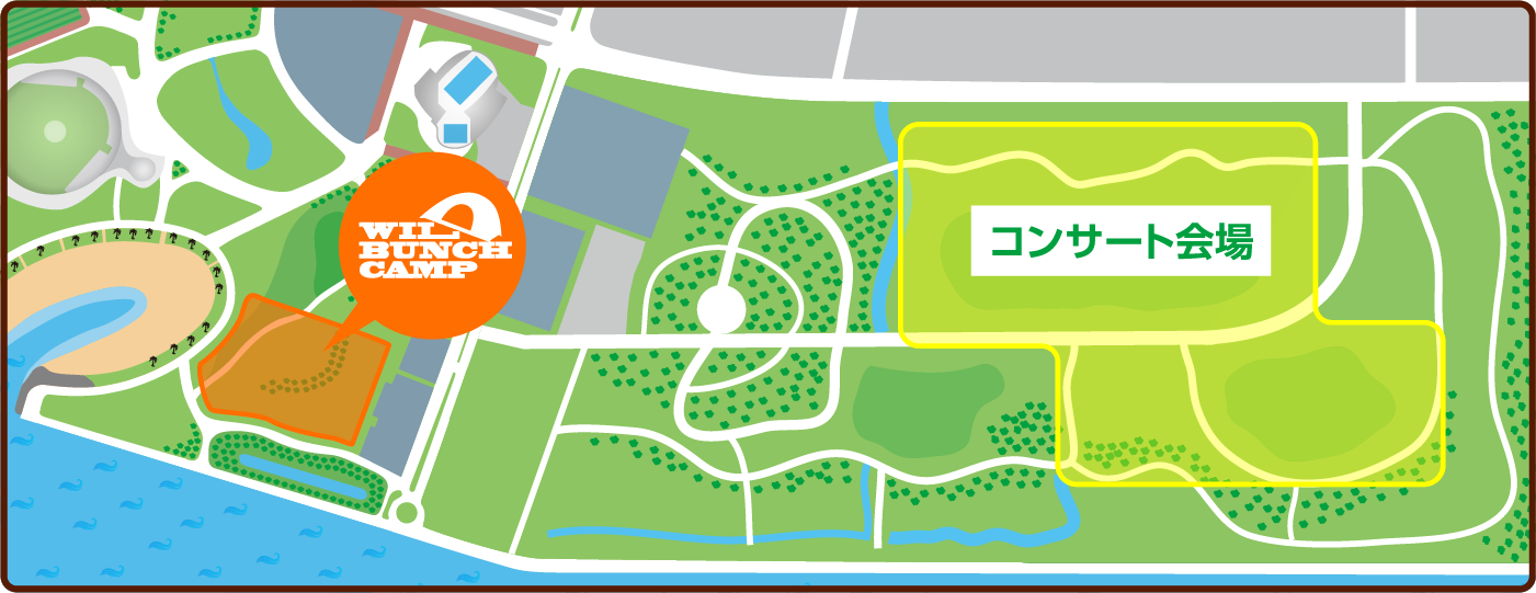 キャンプ場の地図（拡大）