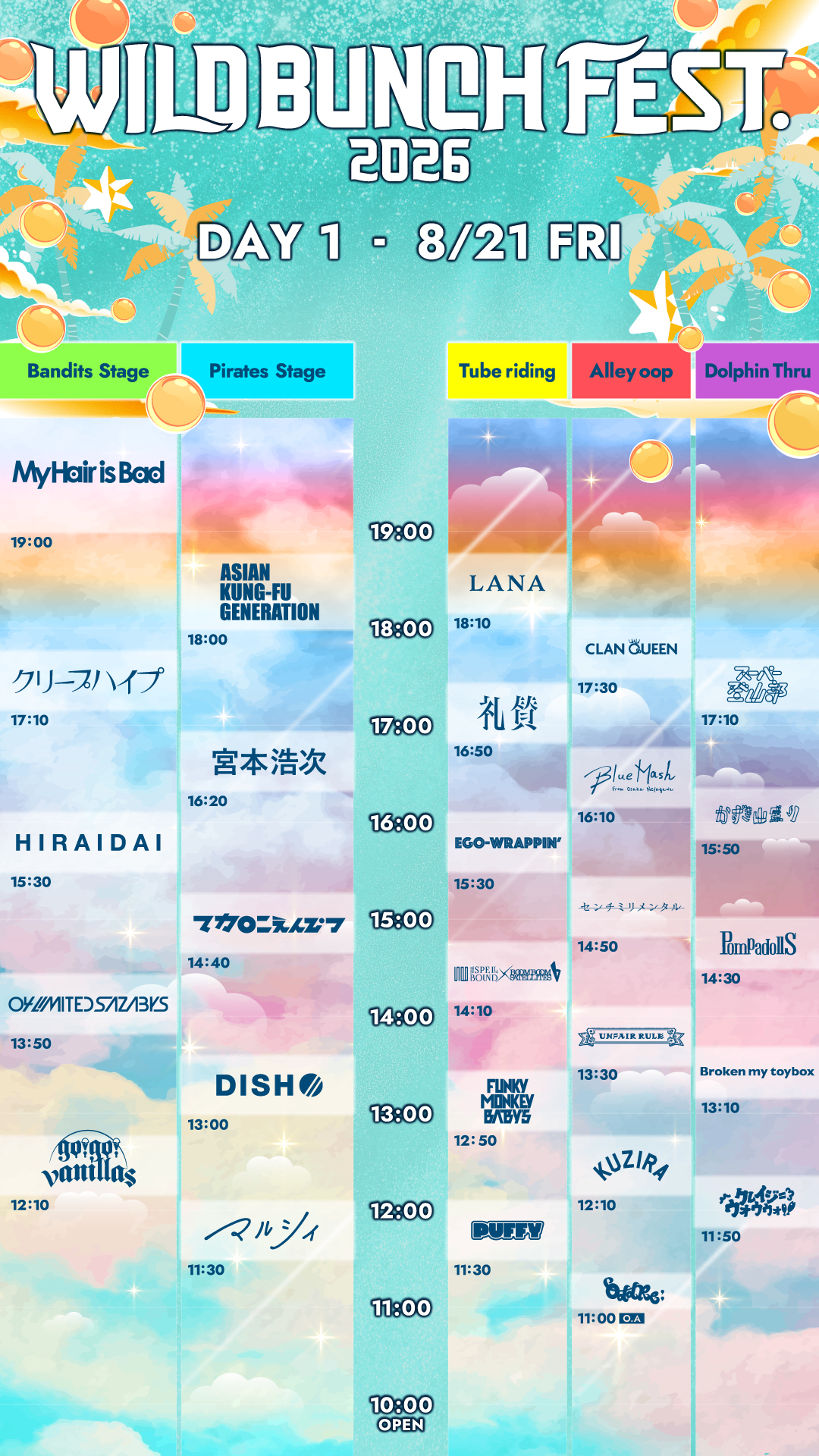 タイムテーブル｜WILD BUNCH FEST. 2026 ワイルドバンチフェス